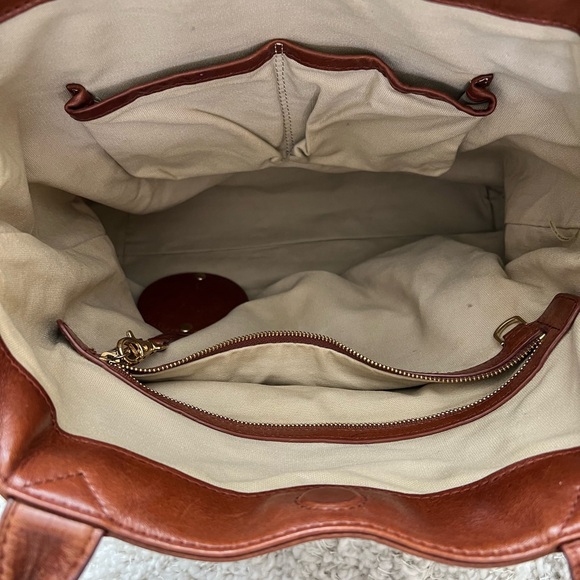 Vintage Tory Burch Brown Leather Tote Bag - Picture 11 of 14